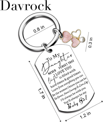 Sweet 16 Keychain Sweet 16 Gifts for Adult Daughter Birthday Gifts from Mom Dad I Love You Gift for Daughters Adult Stocking Stuffers for Teen Girls 16-18 to My Daughter Keychain