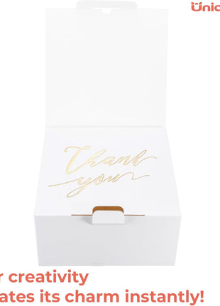 8 Pack 10X10X5 Gift Boxes, Large White Gift Boxes with Lids for Presents, Ideal for Birthday Bridesmaid Proposal Christmas Thank You Business