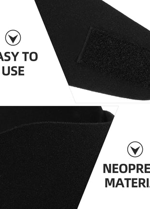Waterproof Sports Headband Adjustable Neoprene Swim Ear Band Non-Slip Hair Guard for Swimming Diving Yoga Black 20.7In X 3.15In