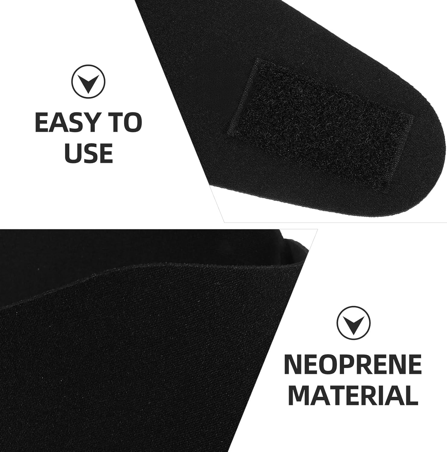 Waterproof Sports Headband Adjustable Neoprene Swim Ear Band Non-Slip Hair Guard for Swimming Diving Yoga Black 20.7In X 3.15In