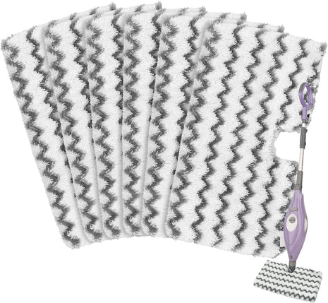 6 Pack Steam Mop Replacement Pads for Shark S3500 Series Steam Mop S3501 S3601 S3550 S3901 SE450 S3801CO S3601D S2901 S2902 Steam Pocket Mop, Reusable Heavy Scrub Steam Mop Pads for Floor Cleaning