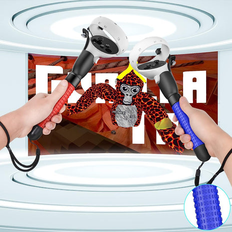 VR Game Handle Accessories for Quest 2 Controllers, Handles Extension Grips for Playing Beat Saber Gorilla Tag Games, VR Golf Club Attachment Compatible with Playing Golf+ First Person Tennis