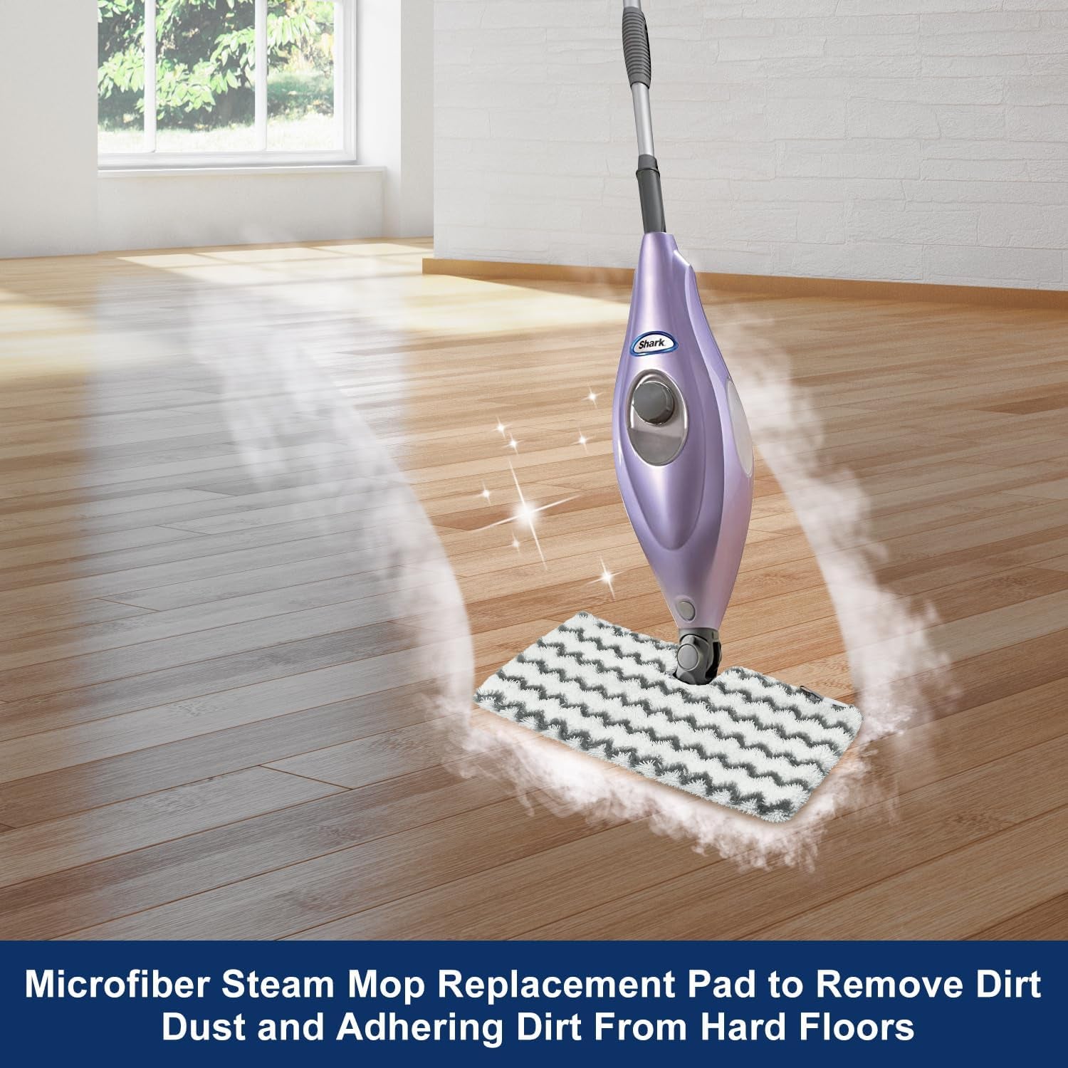 6 Pack Steam Mop Replacement Pads for Shark S3500 Series Steam Mop S3501 S3601 S3550 S3901 SE450 S3801CO S3601D S2901 S2902 Steam Pocket Mop, Reusable Heavy Scrub Steam Mop Pads for Floor Cleaning
