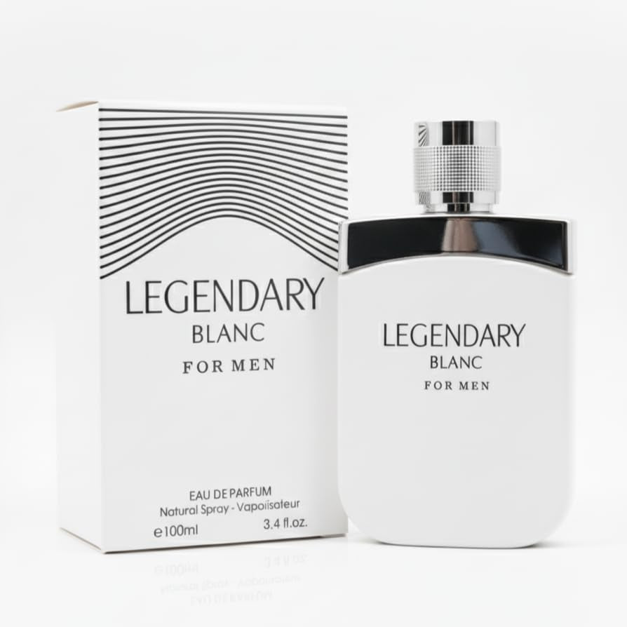 LEGENDARY BLANC Cologne for Men Eau De Parfum Woody Aromatic Fragrance 3.4Oz/100Ml, Natural Spray, Long Lasting