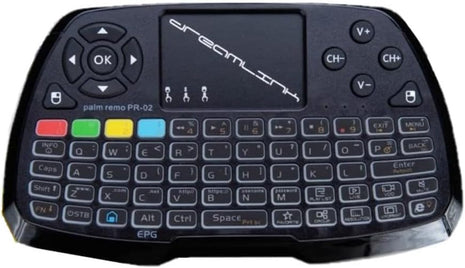 /Formuler Palm Remo 7 Color Backlit Wireless Mini–Keyboard for PC Portable 2.4Ghz USB Keypad with Touchpad Remote Control Android TV Box Google TV Box, Xbox360, for PS3, Black
