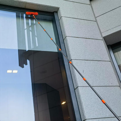 20+ Feet High Reach Dusting Kit with 3-14 Ft Extension Pole //2 in 1 Window Cleaning Kit // High Ceiling Duster // Cobweb Microfiber Duster // Outdoor &amp; Indoor Extendable Duster Cleaning Kit