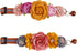 2 Pack Cat Collar Pink Floral with Bell and Removable Flower Bowtie Breakaway Adjustable Cat Collar for Girl Kitten Puppy Small Cats Dogs Daily Decoration (XQ10-4)