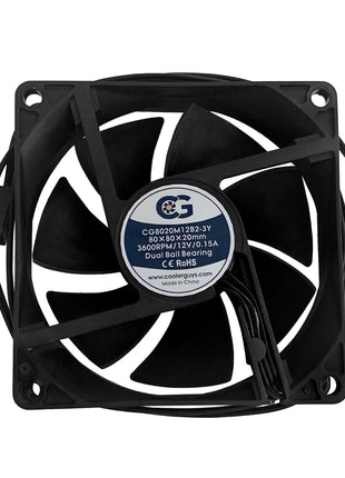 80X80X20Mm 12 VDC 3Pin Medium Speed Fan CG8020M12B2-3Y