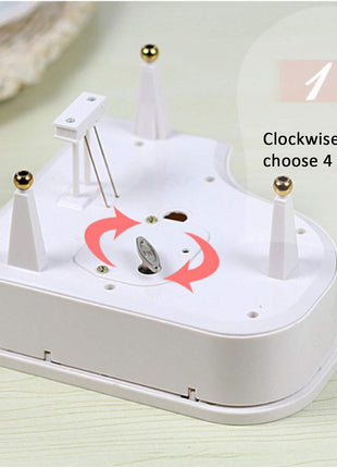 Ballerina Music Box，Piano Music Box for Women Girls White Valentine'S Day Present Mechanical Classical Ballet Girl Dancing Music Box Birthday Present
