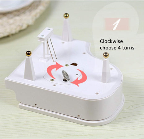 Ballerina Music Box，Piano Music Box for Women Girls White Valentine'S Day Present Mechanical Classical Ballet Girl Dancing Music Box Birthday Present