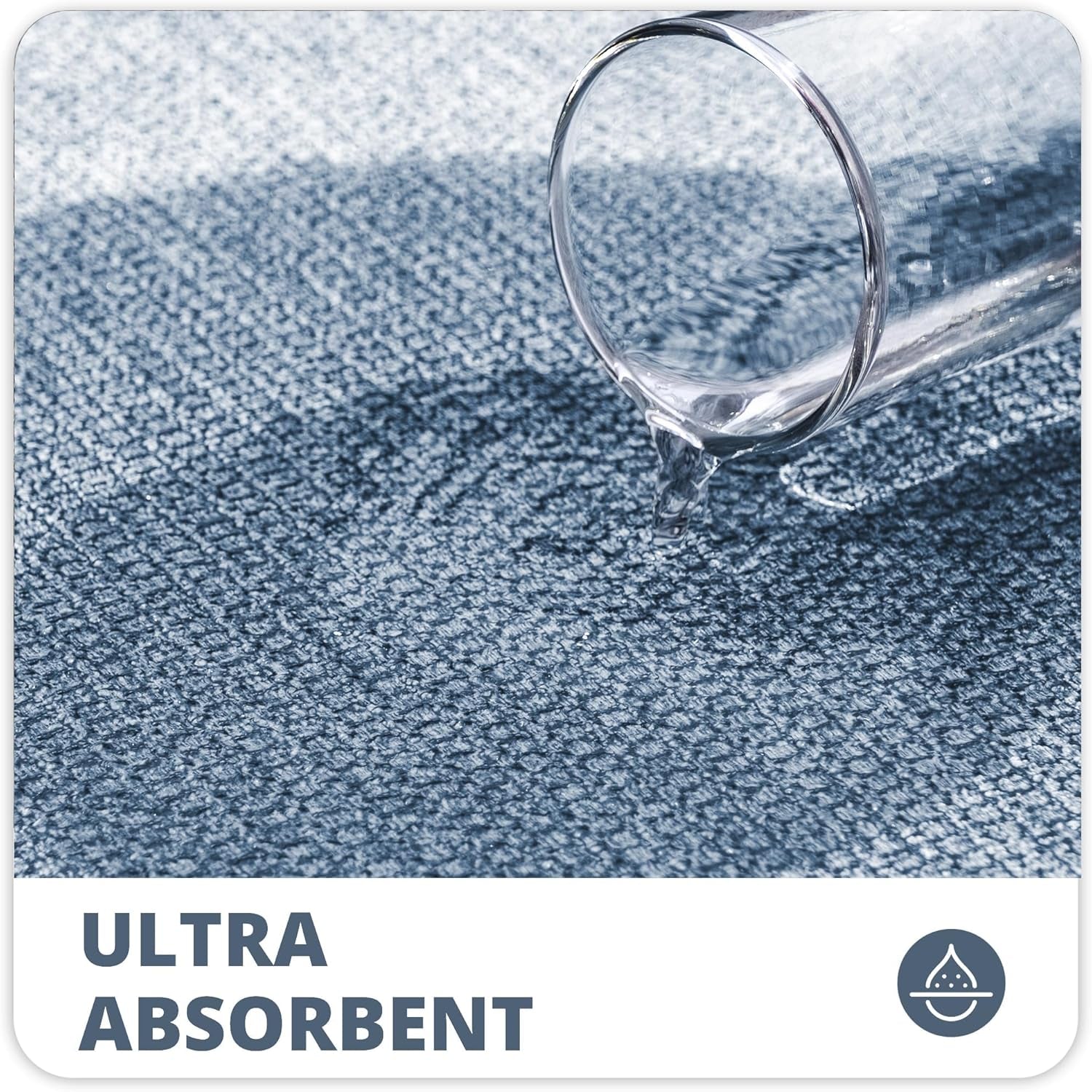 Bath Mat,Ultra Thin Bathroom Rugs,Rubber Bath Mats for Bathroom,No Slip Bath Rugs,Quick Dry,Machine Washable,Low Pile,Absorbent,Shower Outside,Sink,Home Decor Accessories.Blue,1&