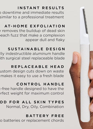 Dermaplaning Replacement Blades - 3 Pack Face Razor Refills for Women, Peach Fuzz Remover and Exfoliating Tool, Fits  Dermaplane Tool