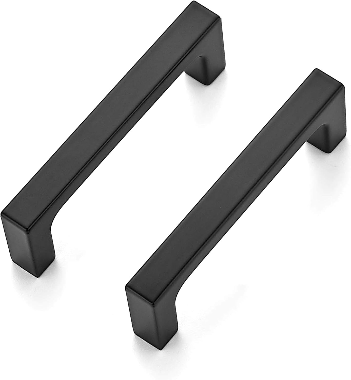 5 Pack 3 Inch Hole Centers Matte Black Cabinet Pulls Handles Solid Drawer Pulls Kitchen Hardware Flat Black Square Bar Drawer Handles