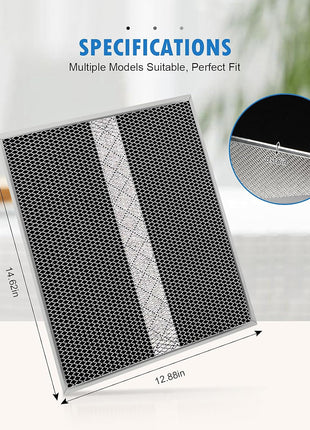 4 Pack S97020466 (HPF30) Range Hood Filter Replacement Compatible with Broan Non-Ducted Range Hood, HPF30 Charcoal Filter, 14.62" X 12.88" X 0.18"