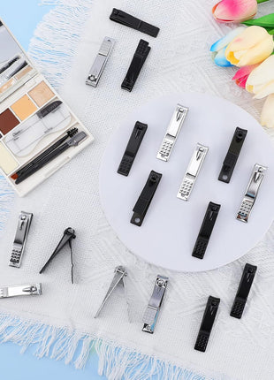 Nail Clippers Set,24 Pack Stainless Steel Nail Clippers Bulk,Silver Nail Cutter,Ultra Sharp Sturdy Fingernail Clippers and Toenail Clippers for Women Men(24 Pcs-Silver)