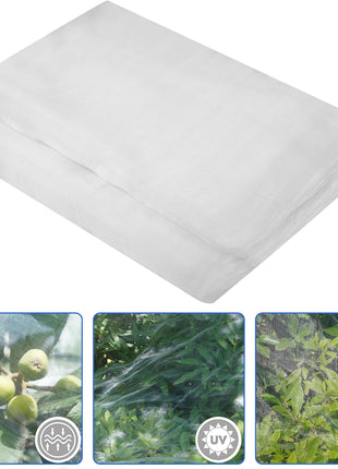 Garden Netting Mosquito Insect Birds Animals Barrier Protection Net Ultra Fine Garden Mesh Netting Plant Covers for Vegetable Plants Fruits Flowers Trees Greenhouse Row Cover(10×20 Ft)