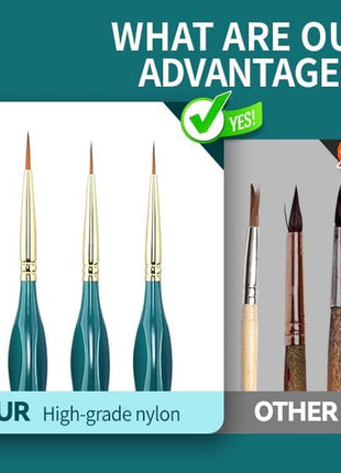 6Pcs Extra Fine Detail Brushes for Model Miniature Painting and Also Acrylic Watercolor Painting